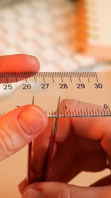 Knitting needle and ruler hack