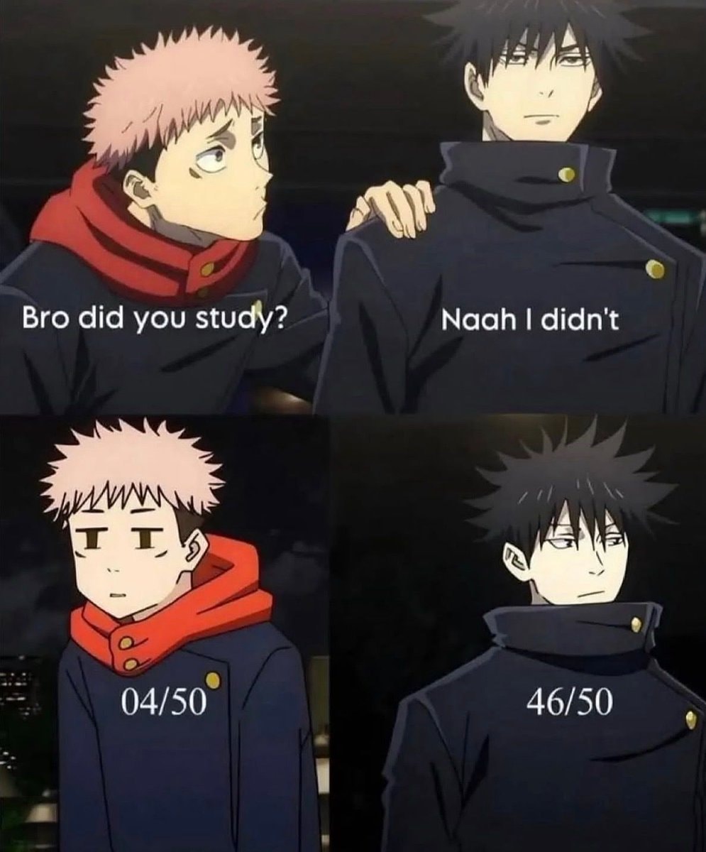 anime study vs no study meme