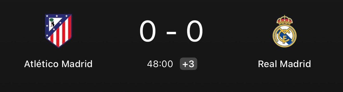 Atleti Real Madrid 0-0 Draw