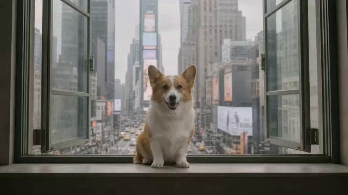 Spider-Man watching corgi