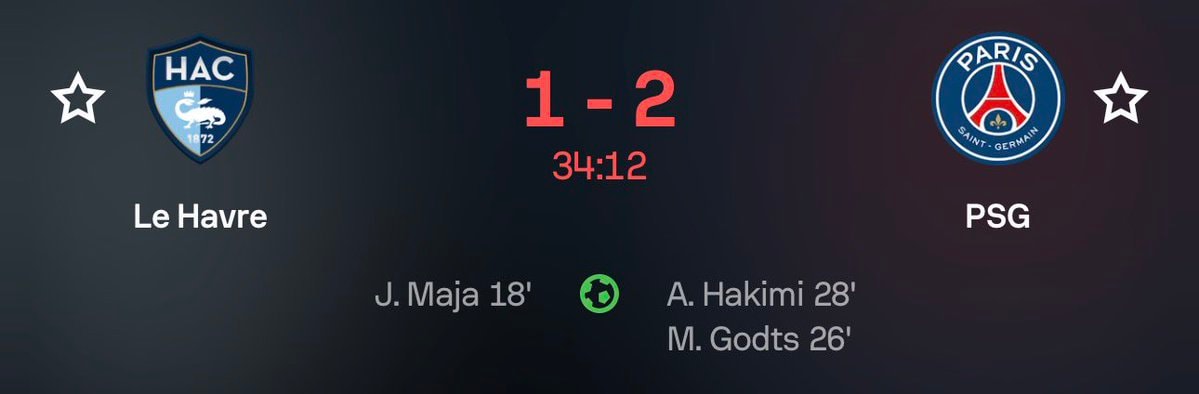 Achraf Hakimi PSG Le Havre