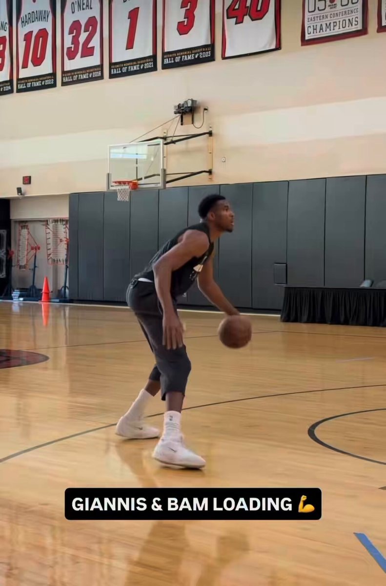 Giannis Antetokounpo Bam Adebayo training Giannis Antetokounpo Bam Adebayo training
