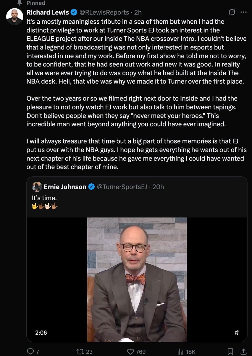 Richard Lewis honors Ernie Johnson