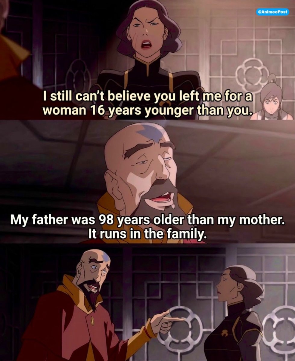 Legend of Korra age gap meme