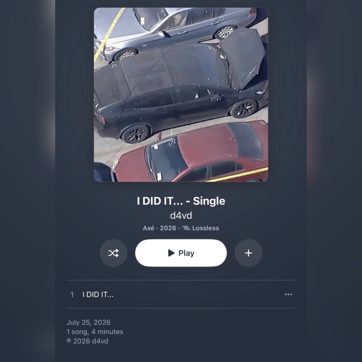 D4vd Apple Music hacked I DID IT Tesla (photo 1 of 2)