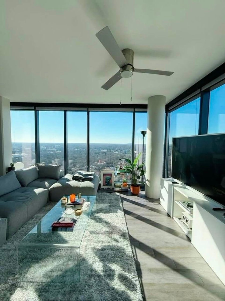 Apartment with city view living room (photo 2 of 3)