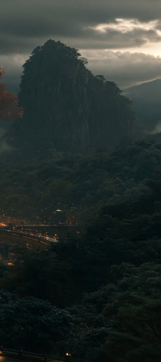 fantasy city in dark forested valley (photo 4 of 4)