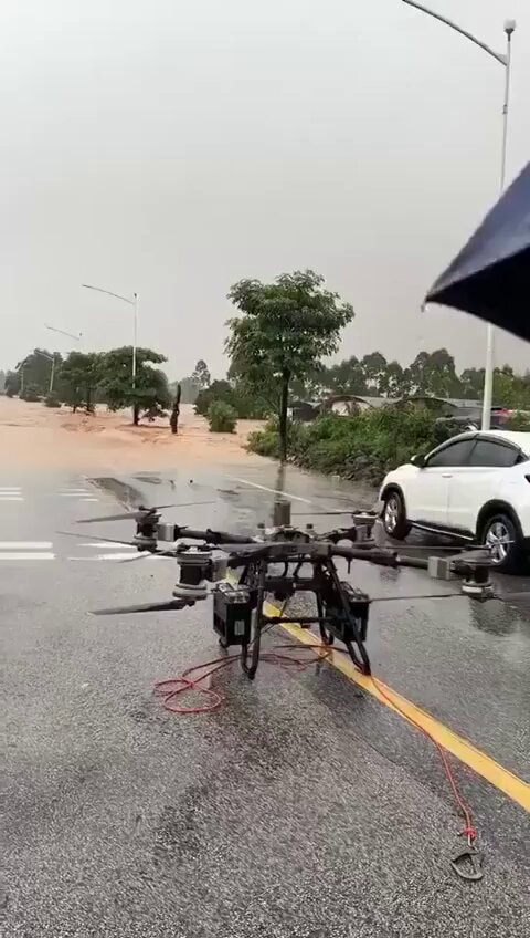 Drone rescue after floods