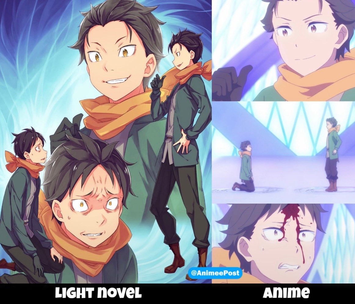 Subaru Natsuki Light Novel vs Anime