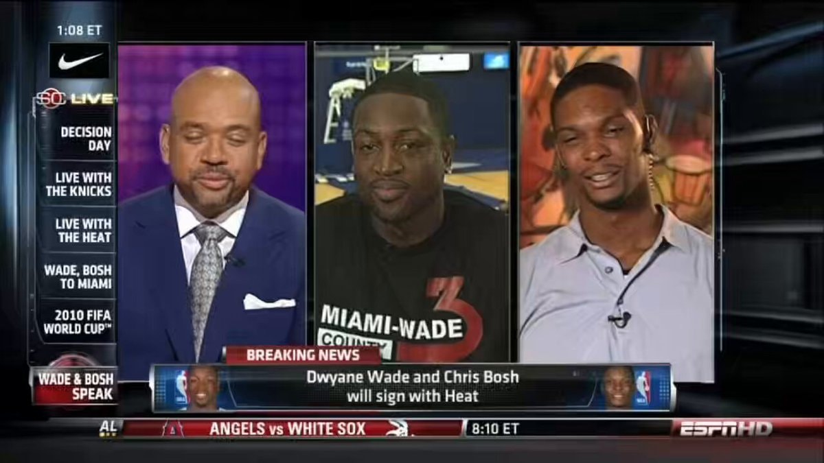 Dwyane Wade Chris Bosh SportsCenter 16 years ago