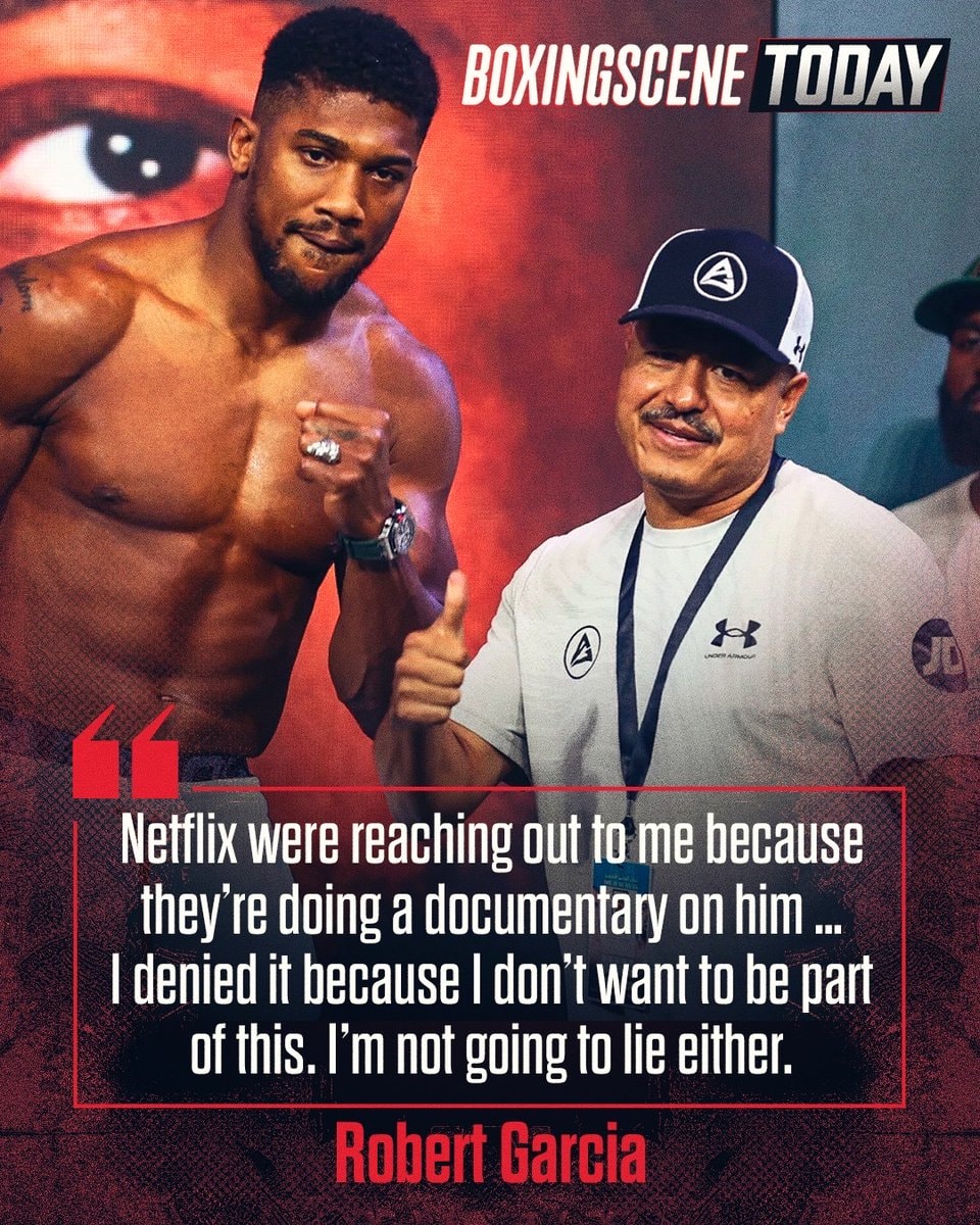 Robert Garcia Netflix Anthony Joshua documentary