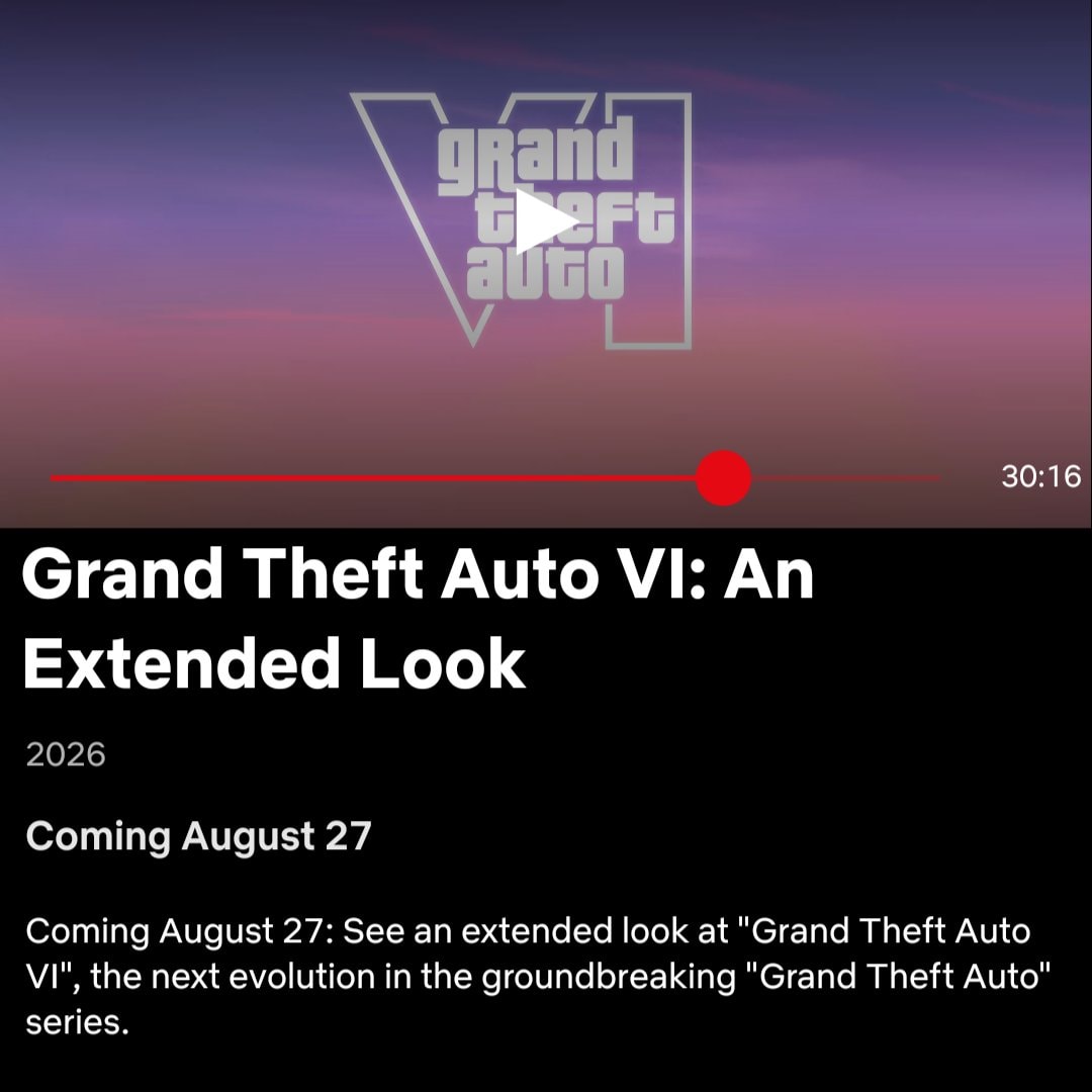 GTA 6 extended look likely 30 minutes GTA 6 extended look likely 30 minutes
