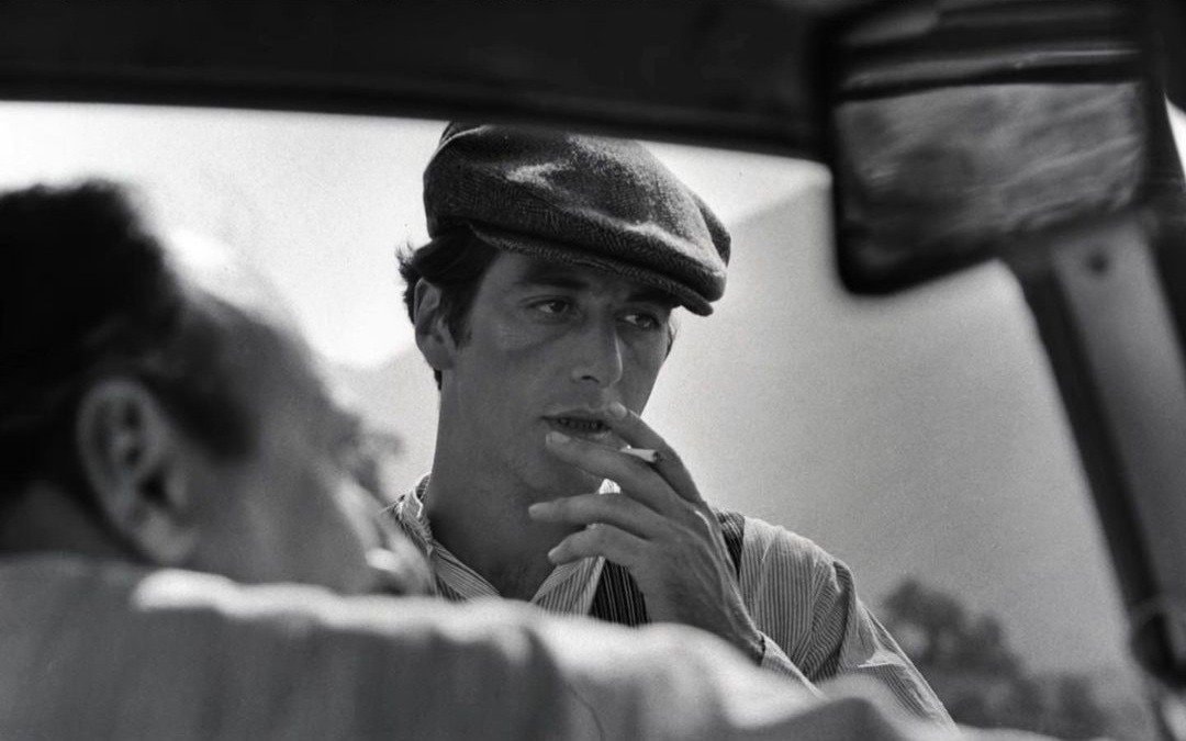 Al Pacino on The Godfather set