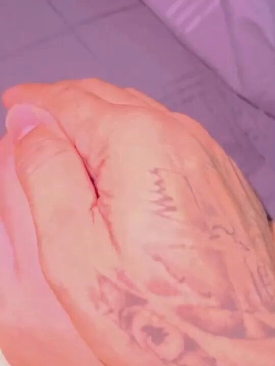 tattooed hands fed up before arrival