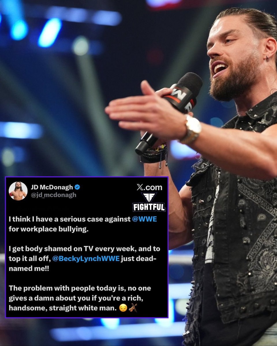 JD McDonagh WWE bullying allegations