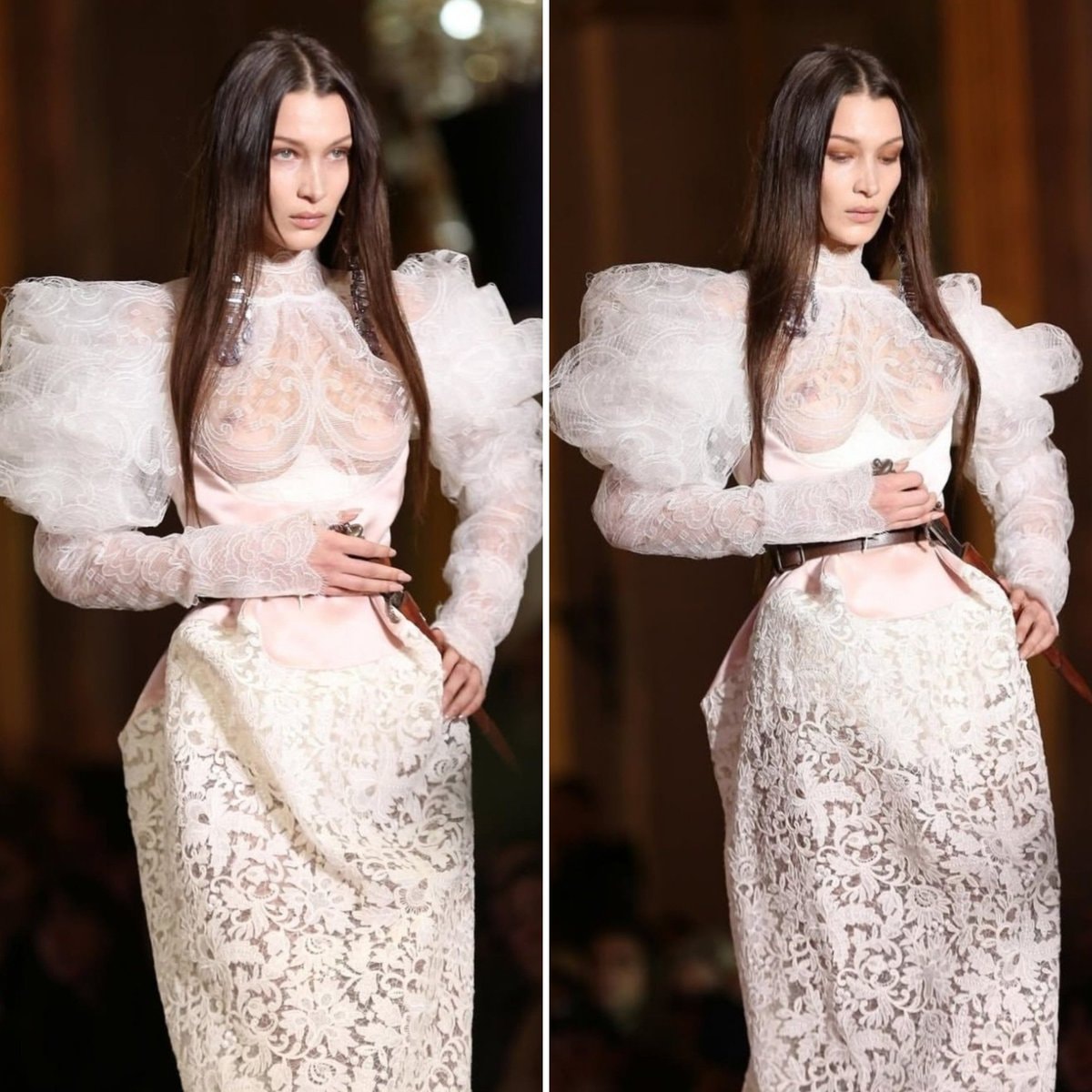 Bella Hadid Vivienne Westwood Fall/Winter 2020 runway