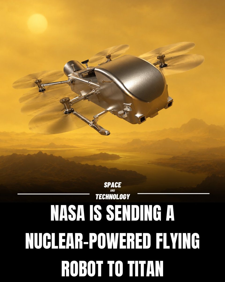 NASA Dragonfly Titan nuclear-powered flying robot