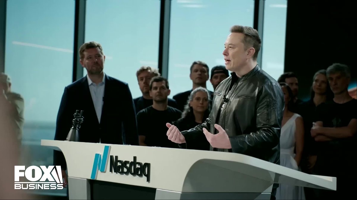 Elon Musk rings Nasdaq opening bell
