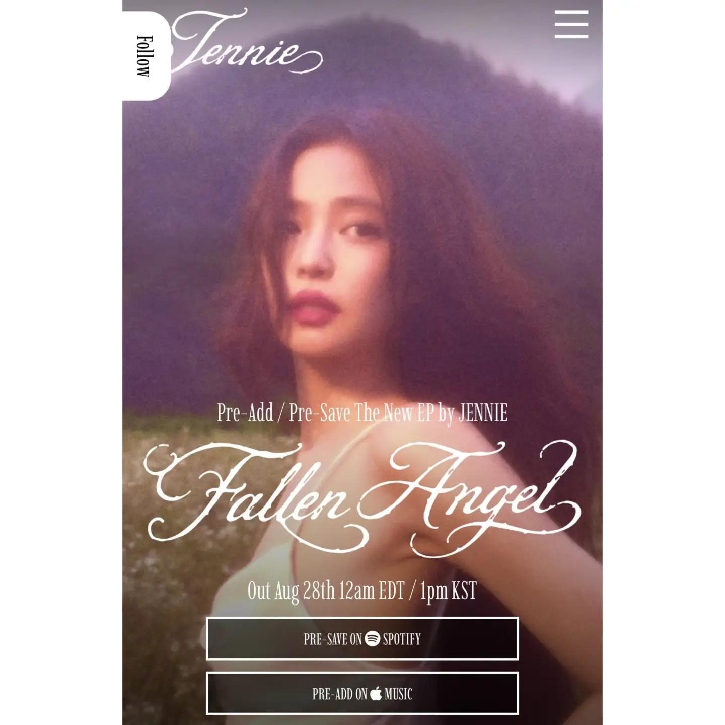 JENNIE Fallen Angel Digital EP (photo 2 of 2)