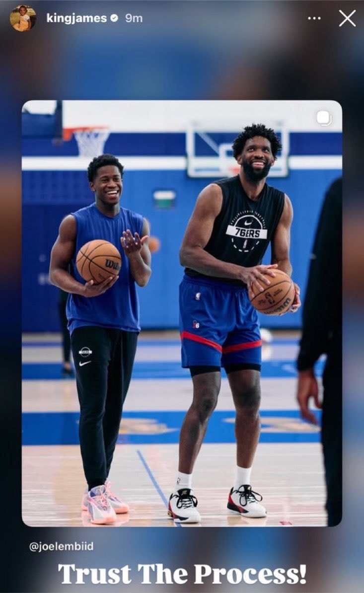 LeBron James Joel Embiid Trust The Process