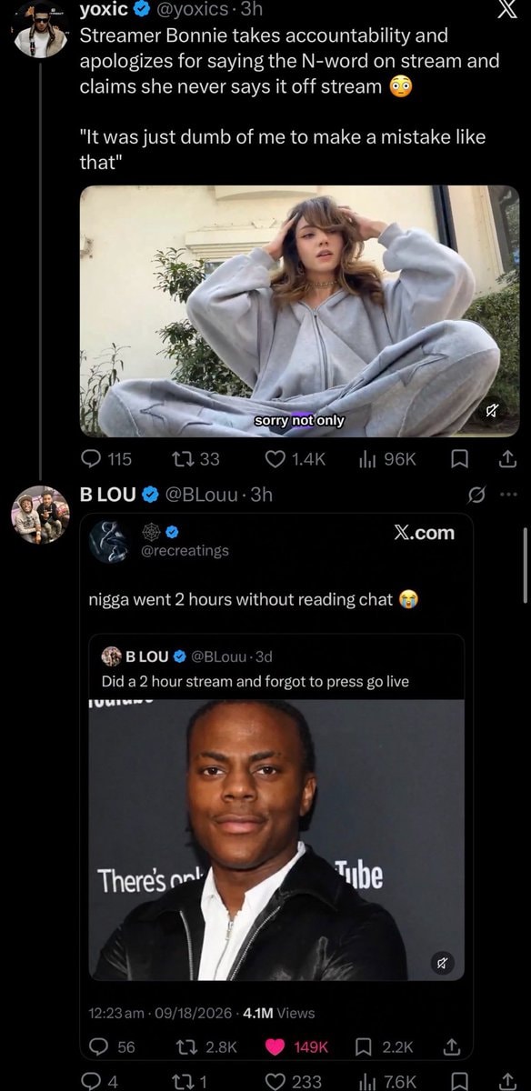 B Lou Bonnie N word claim