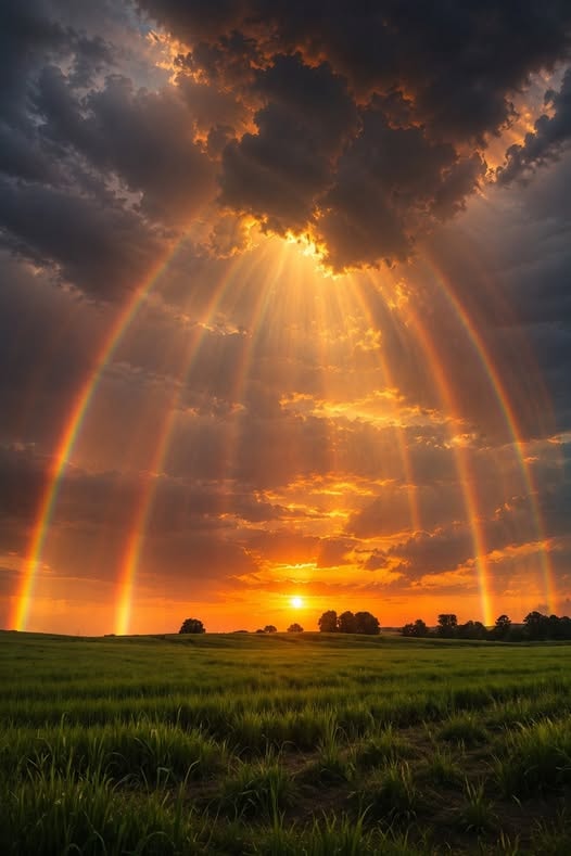Sunset Rainbow Gates in the Scottish Highlands