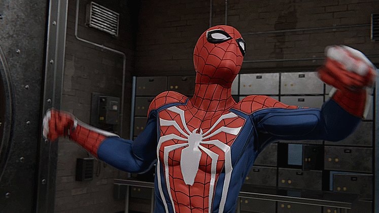 Spider-Man vault celebration GIF