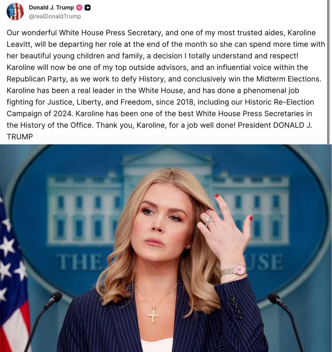 Karoline Leavitt leaving role
