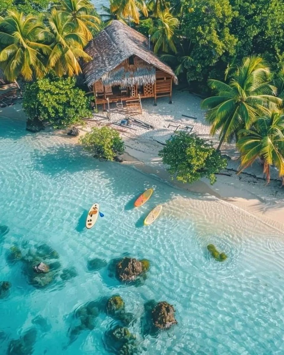 Maldives beach scene