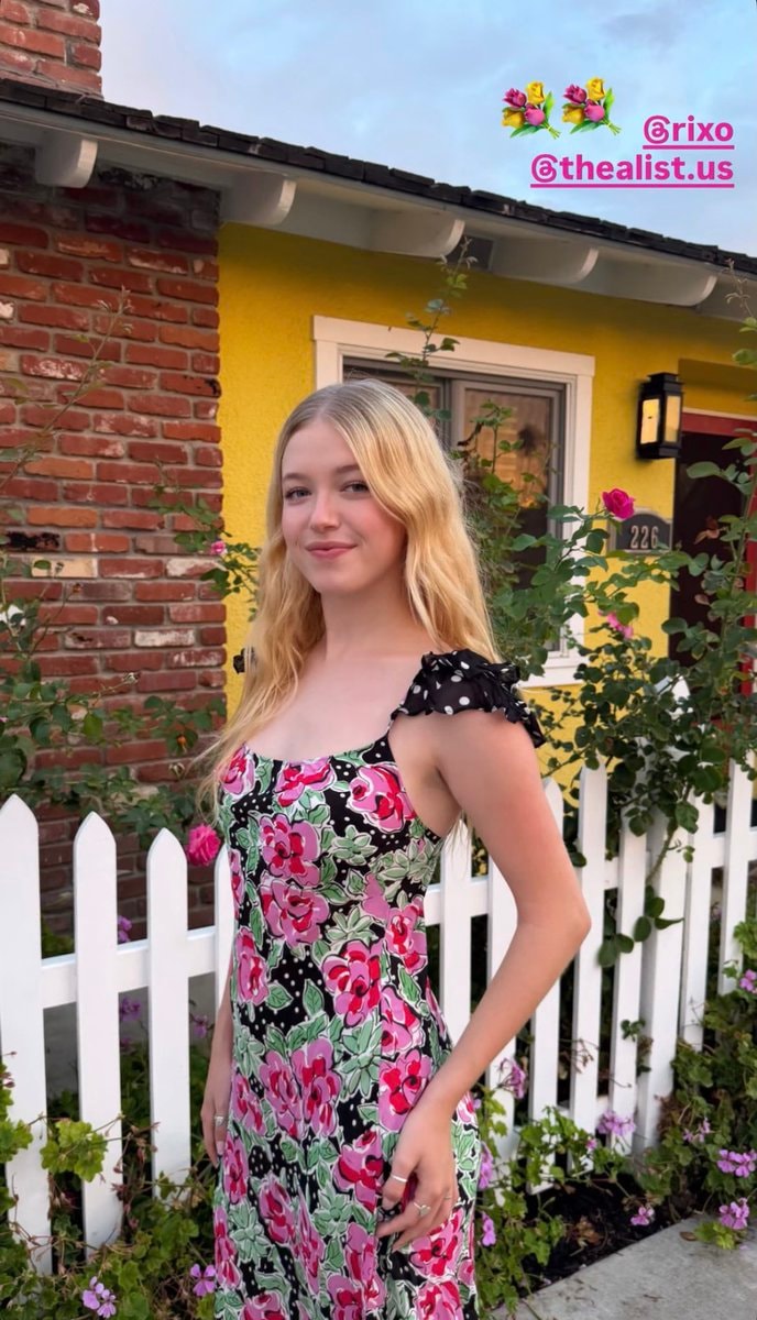 Shay Rudolph floral dress moment