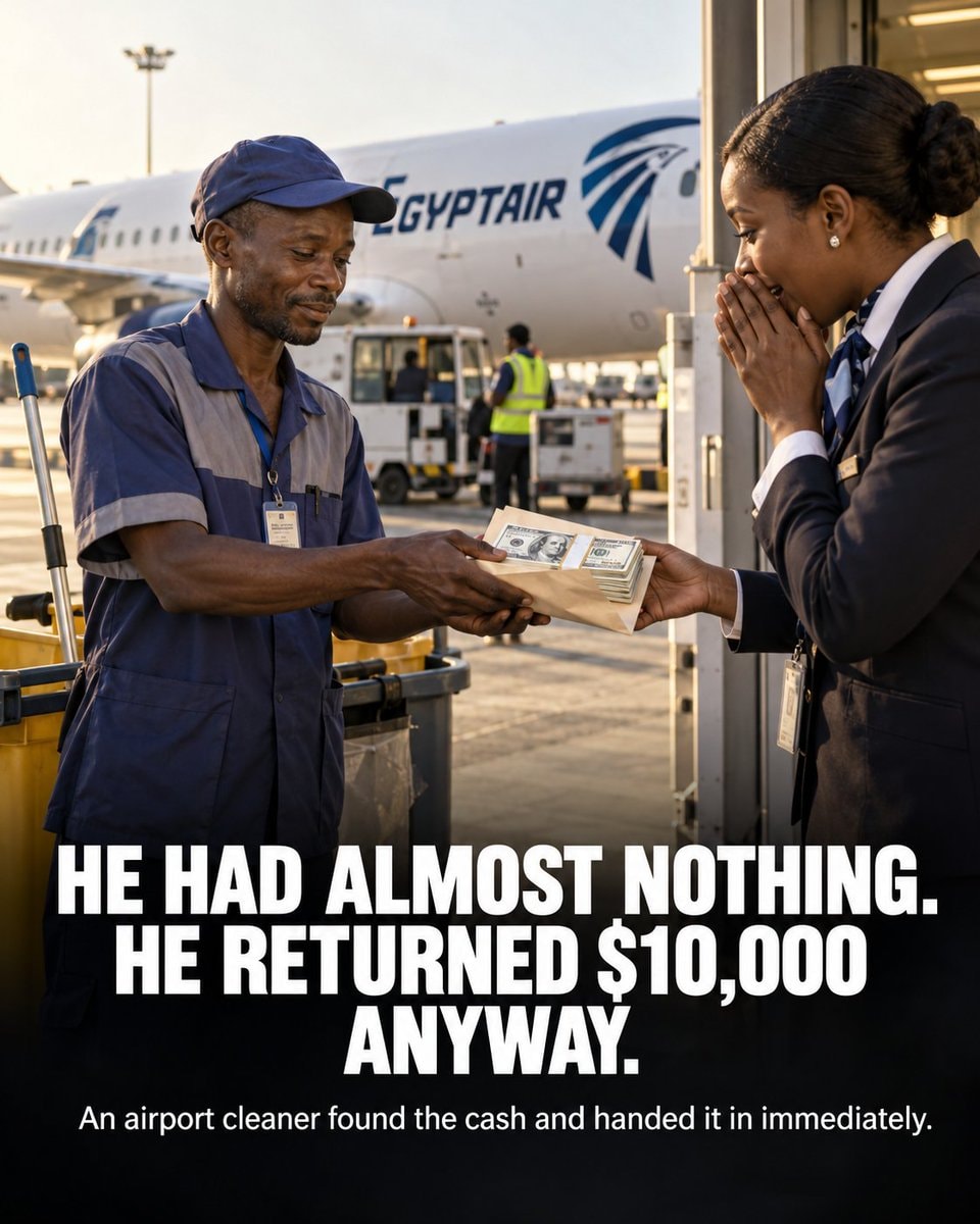 Auwal Dankode returns $10,000 found on EgyptAir plane