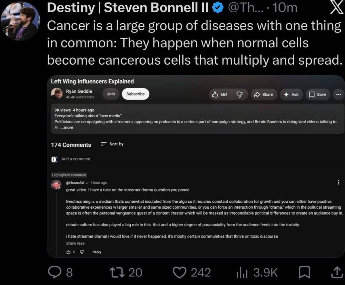 Destiny calls out Hasan and left wing influencers Destiny calls out Hasan and left wing influencers