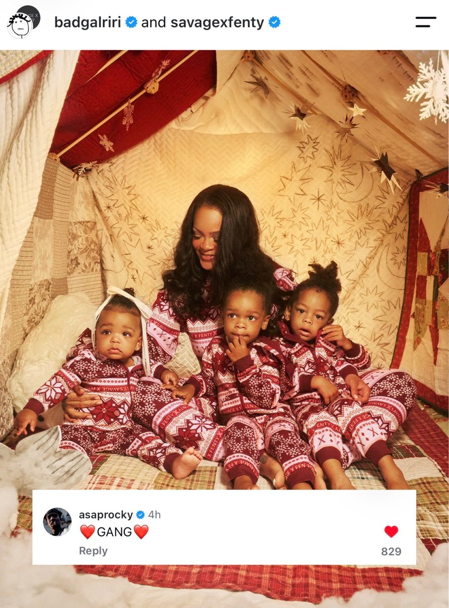 Rihanna and A$AP Rocky Instagram moment