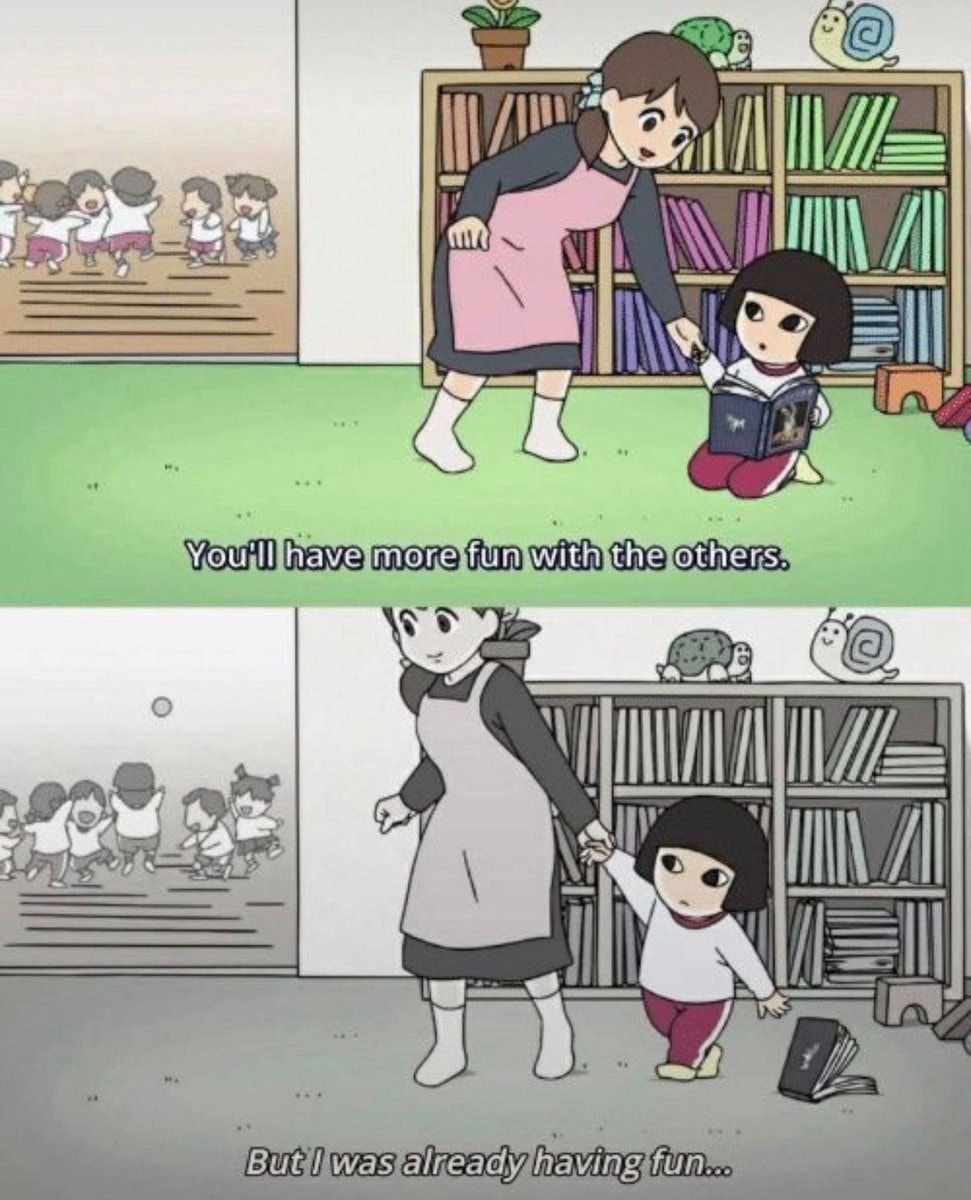 introvert kid cartoon