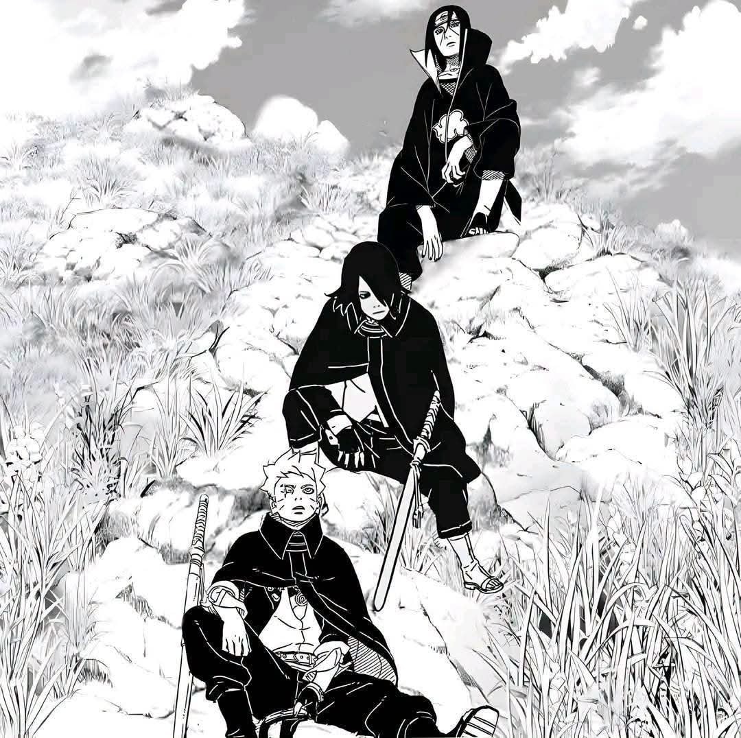 Anime trio dark robes aura