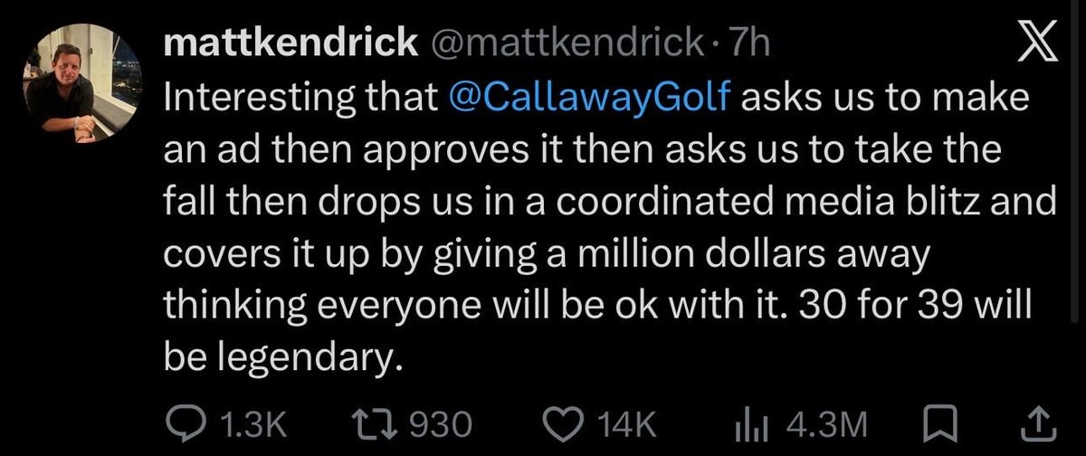 Good Good CEO Matt Kendrick on Callaway Golf