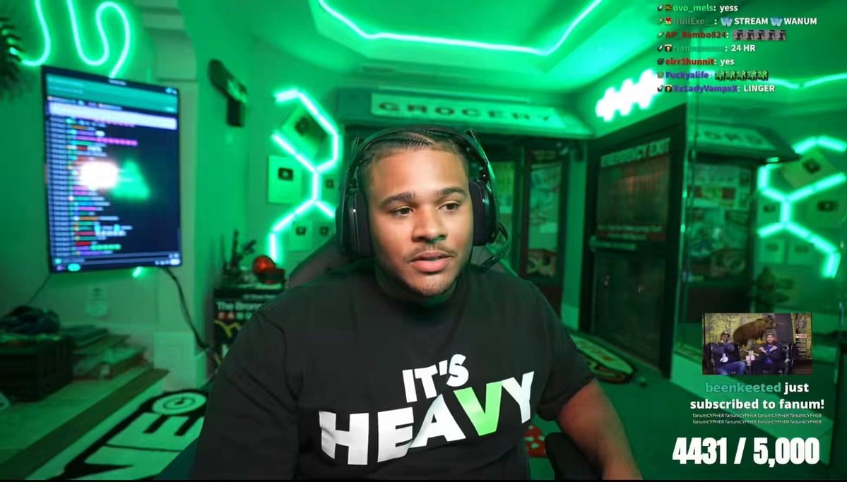 Fanum returns to streaming after three months