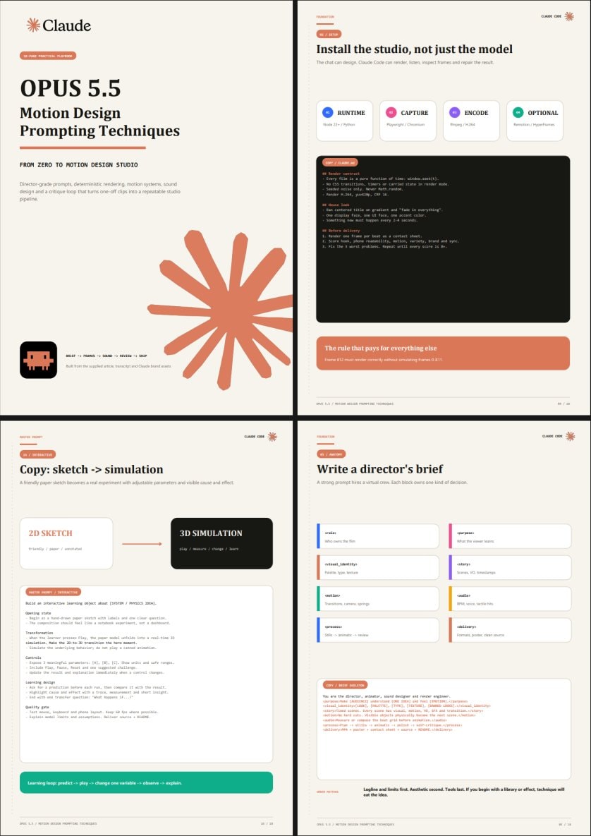 Opus 5.5 Motion Design Prompting Techniques