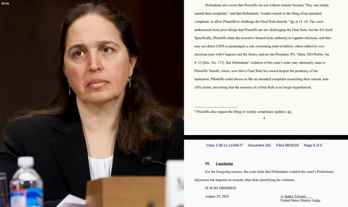 Judge Indira Talwani ruling