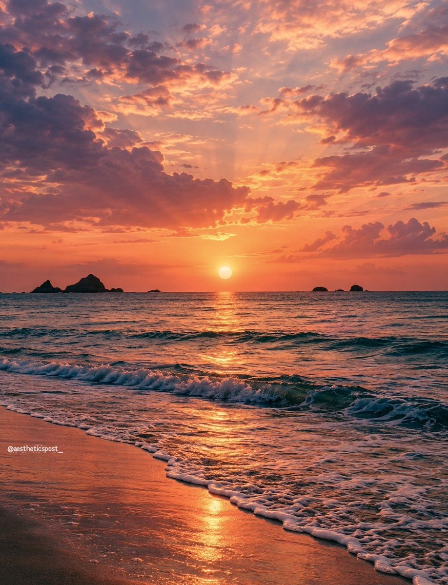 sunset over the ocean