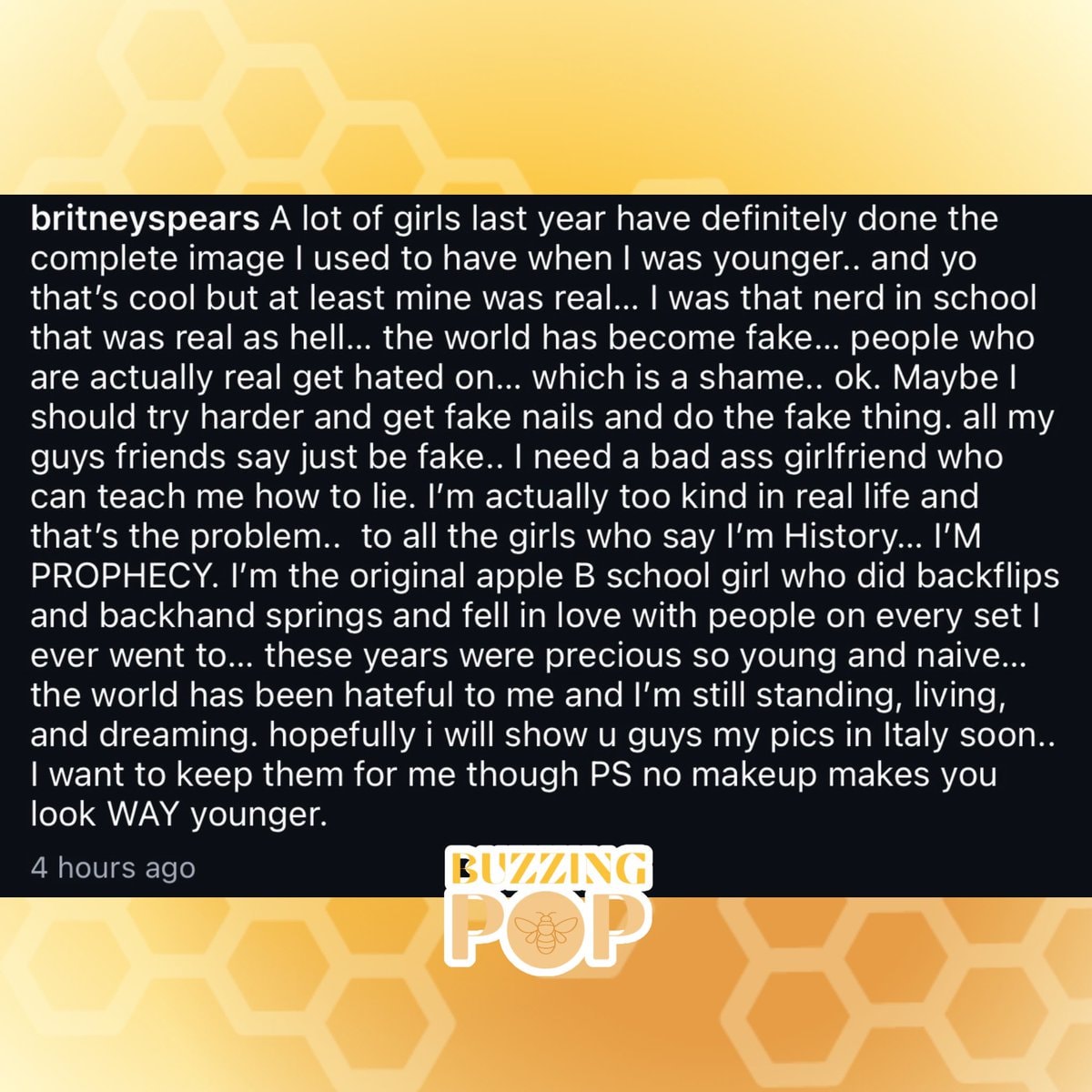 Britney Spears prophecy quote (photo 2 of 2) Britney Spears prophecy quote (photo 2 of 2)