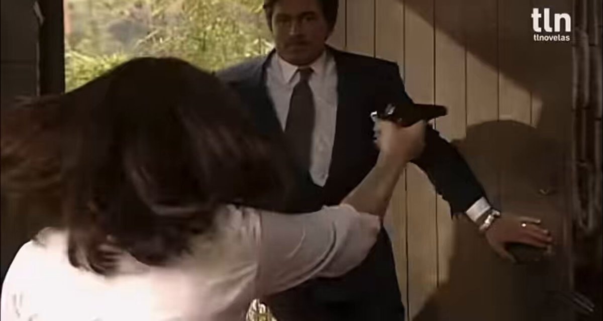 dramatic confrontation between two people