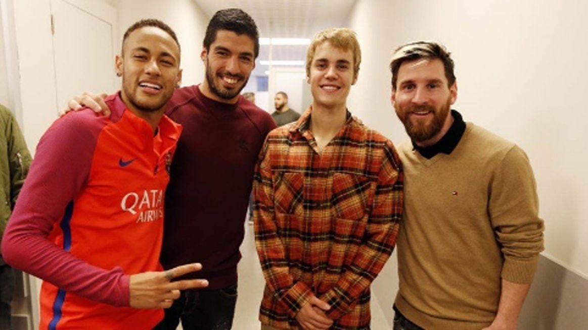 Justin Bieber Messi Neymar Suarez 2016