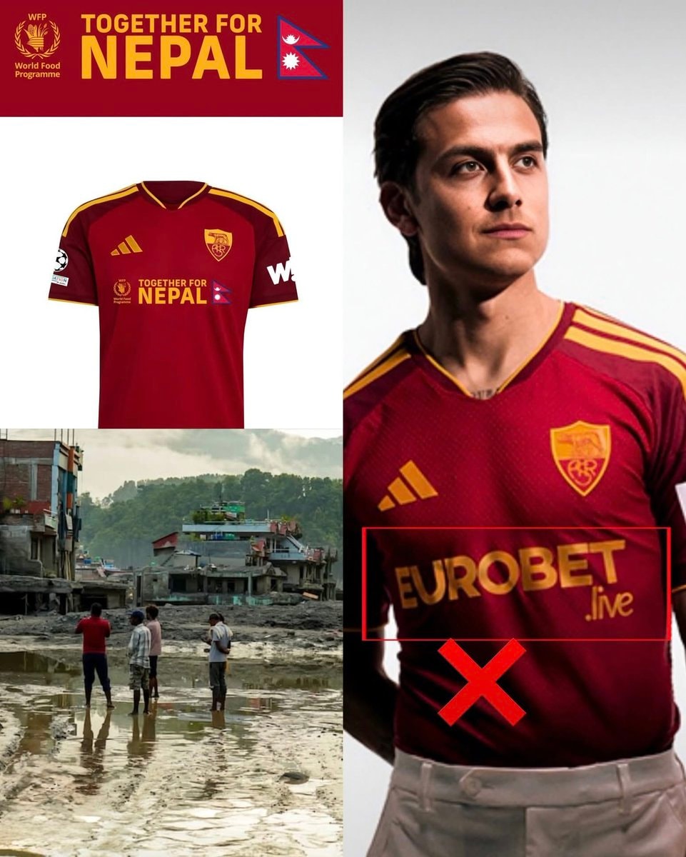 Roma jersey Together for Nepal charity
