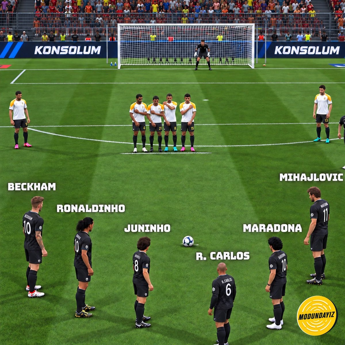 Soccer free kick at 90th minute