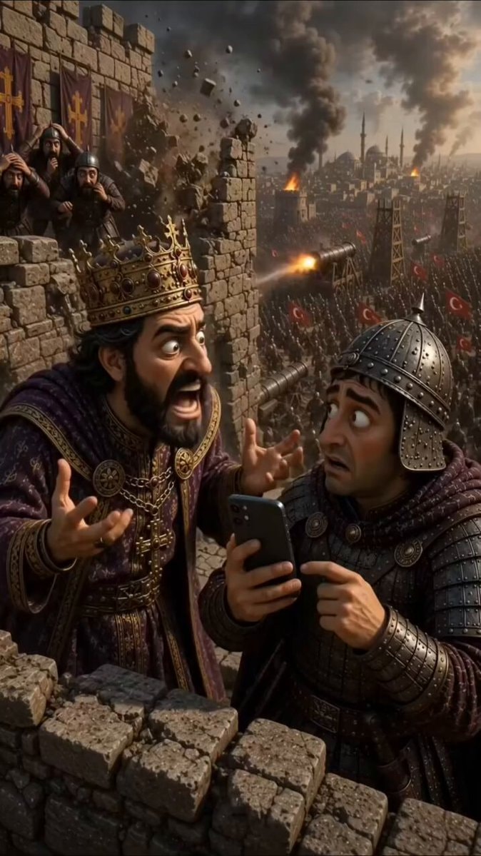 King and soldier chaotic battle scene