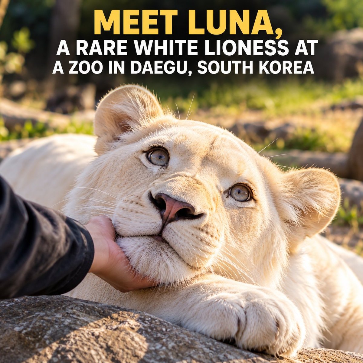 Luna the white lioness in Daegu Luna the white lioness in Daegu