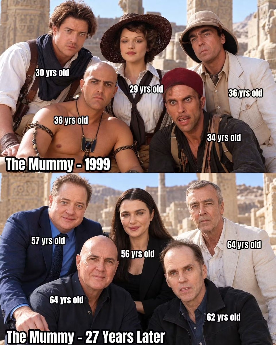 The Mummy cast 27 years later