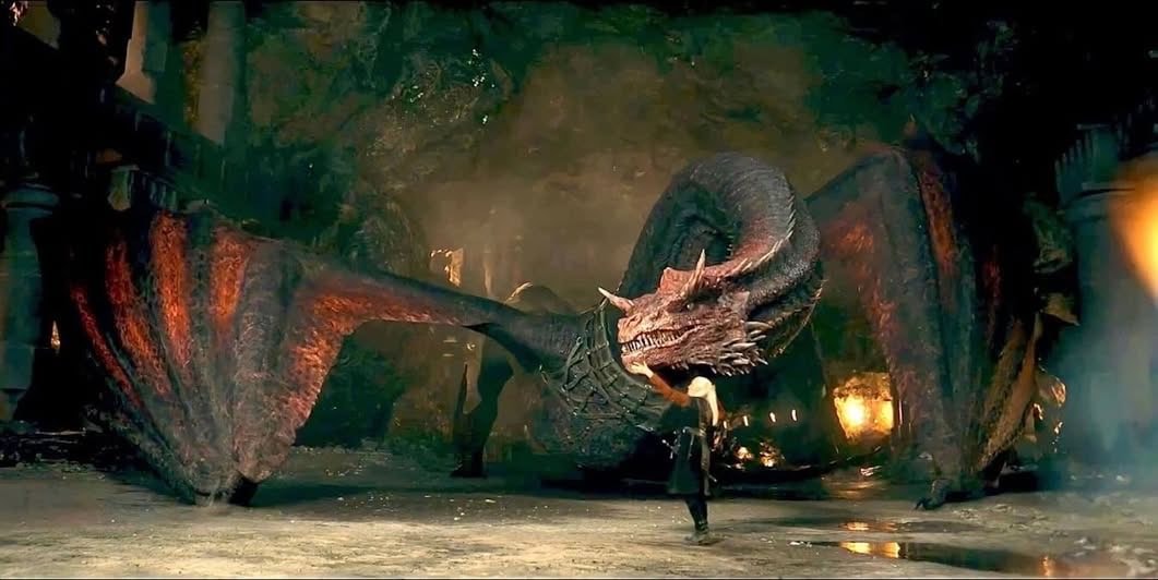 Caraxes' final moments after Vhagar attack