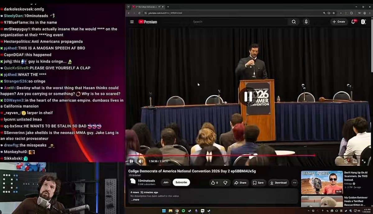 Destiny mocks Hasan over restraining order threats